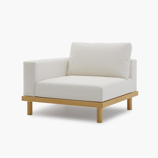 Acanva Minimalist Modular Sectional Sofa for Living Room, Wide & Deep Seat Convertible Furniture Set with Metal Frame and Movable Covers, Corner Chair, Off White