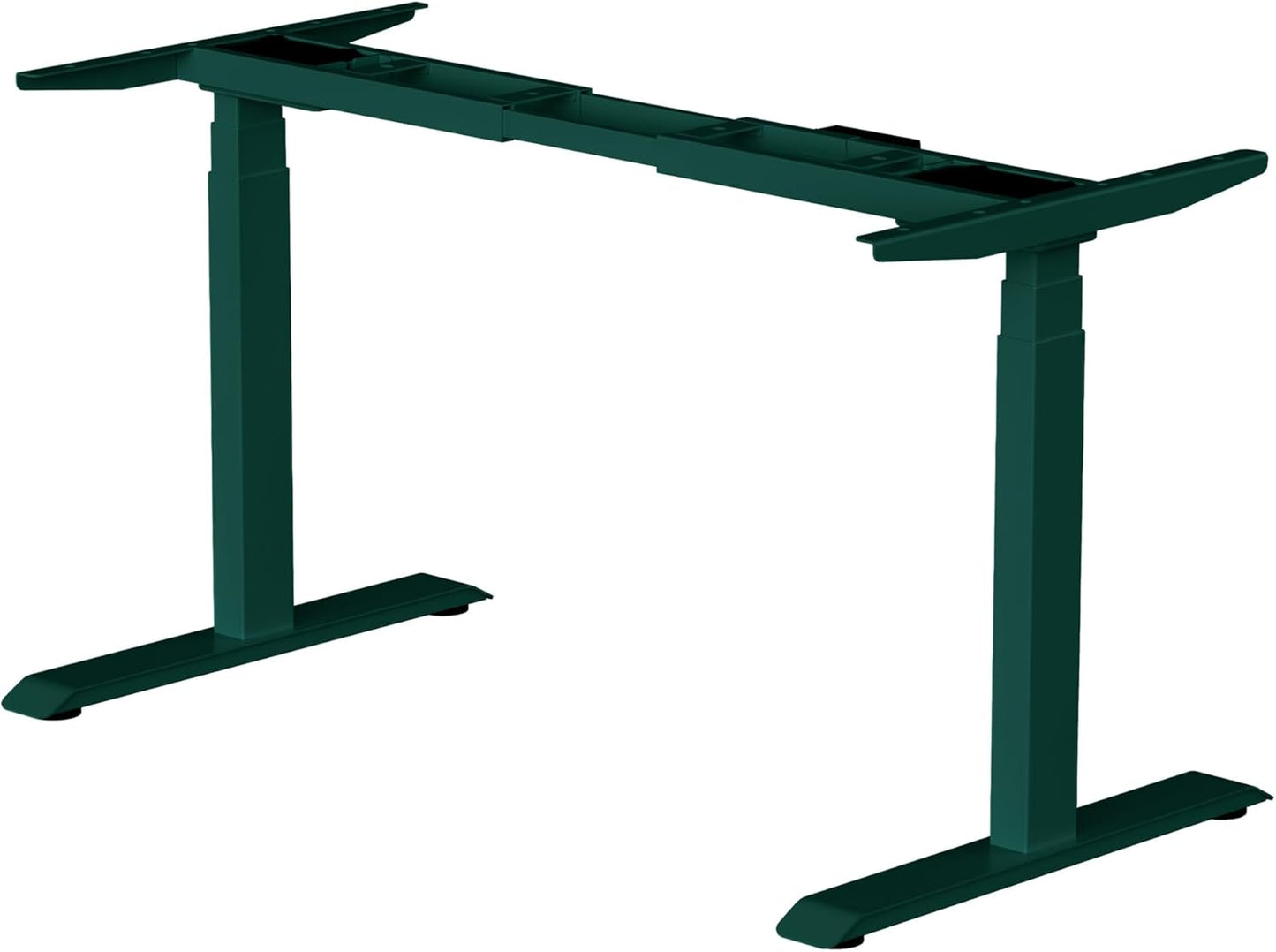 Fromann Dual Motor Electric Standing Desk Frame 3 Tier Legs Height Adjustable Handset with USB A+ C Ports Sit Stand up Desk Base for Home and Office (Green)