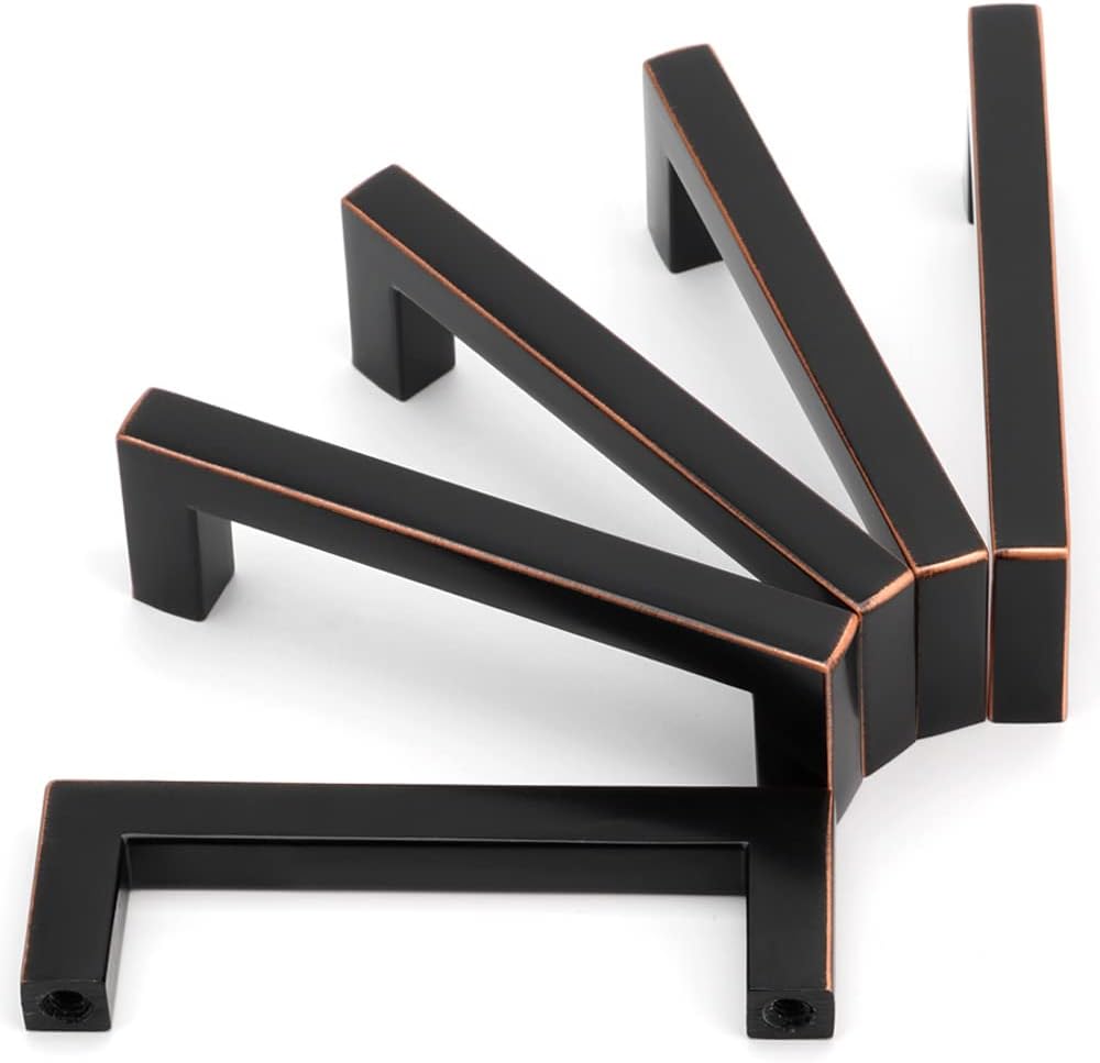 KOOFIZO Oil Rubbed Bronze Cabinet Pulls Bronze Cabinet Handles, 5 Pack 3 Inch Rubbed Bronze Hardware for Kitchen Cabinets Drawer Dresser 1816 Cupboard Bedroom Bathroom