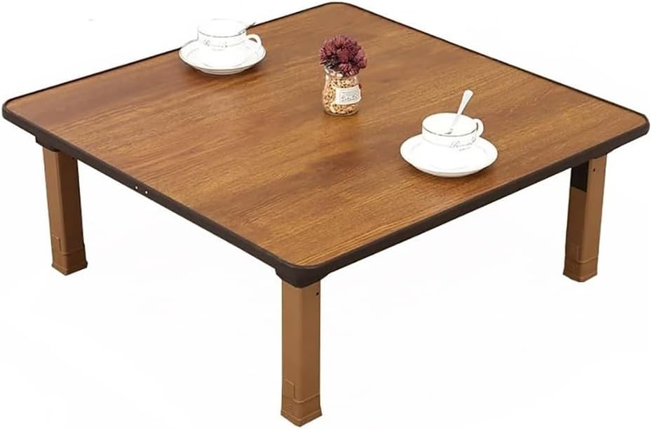 Japanese-Style Square Folding Tea Coffee Table, Low Table, Dining Table, Study Table, Small Desk, for Tatami Sitting On The Floor Bedroom Bay Window Tea Room (Size : 80x80cm)