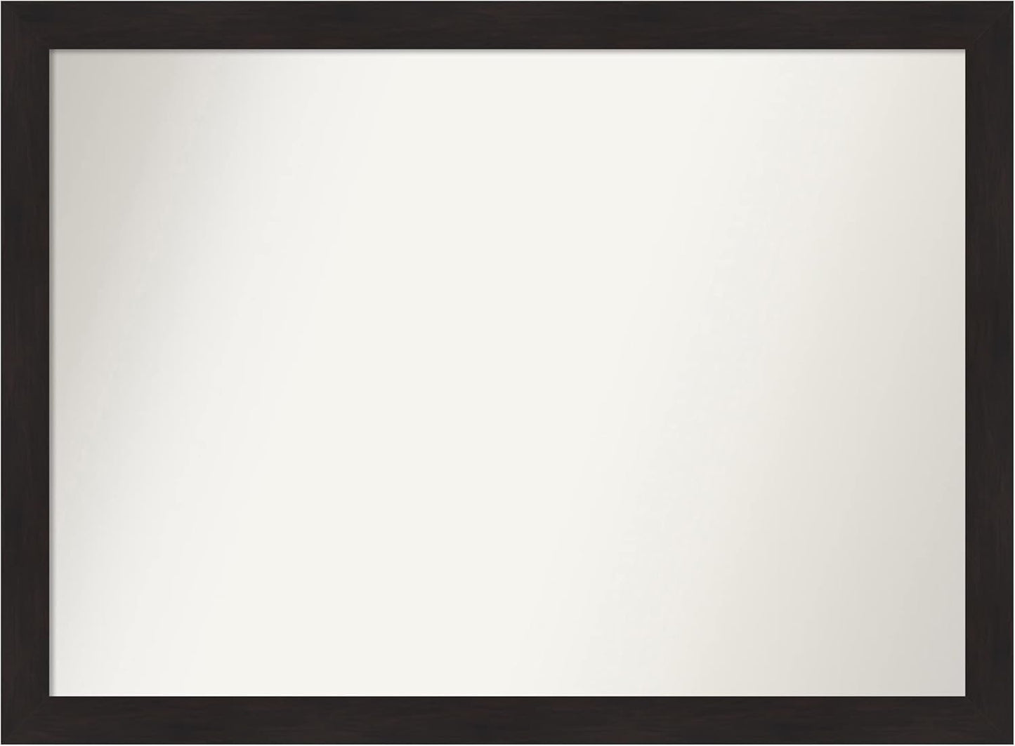 Amanti Art Brown Bathroom Mirror for Over Sink, 33x44 Furniture Espresso Rectangle Vanity Mirror, X-Large Casual Frame, Hangs Horizonally and Vertically, Bathroom Wall Decor, Non-Beveled Edge