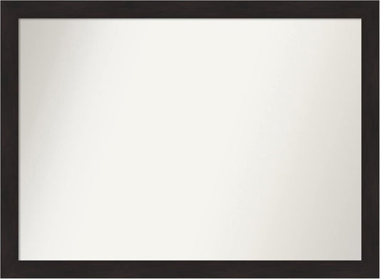 Amanti Art Brown Bathroom Mirror for Over Sink, 33x44 Furniture Espresso Rectangle Vanity Mirror, X-Large Casual Frame, Hangs Horizonally and Vertically, Bathroom Wall Decor, Non-Beveled Edge