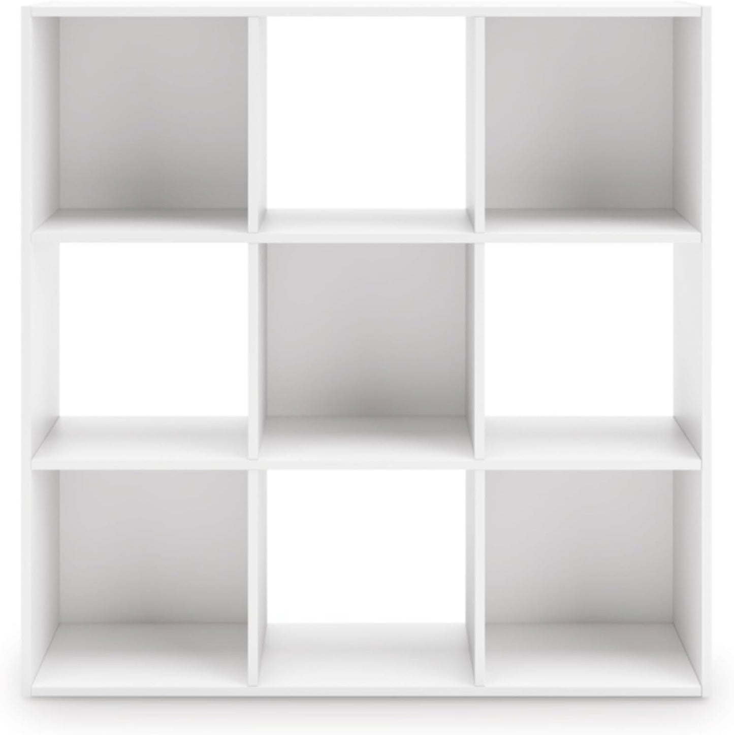 Signature Design by Ashley Onita Modern 3-Tier Floor Standing 9 Cube Organizer for Living Room, White