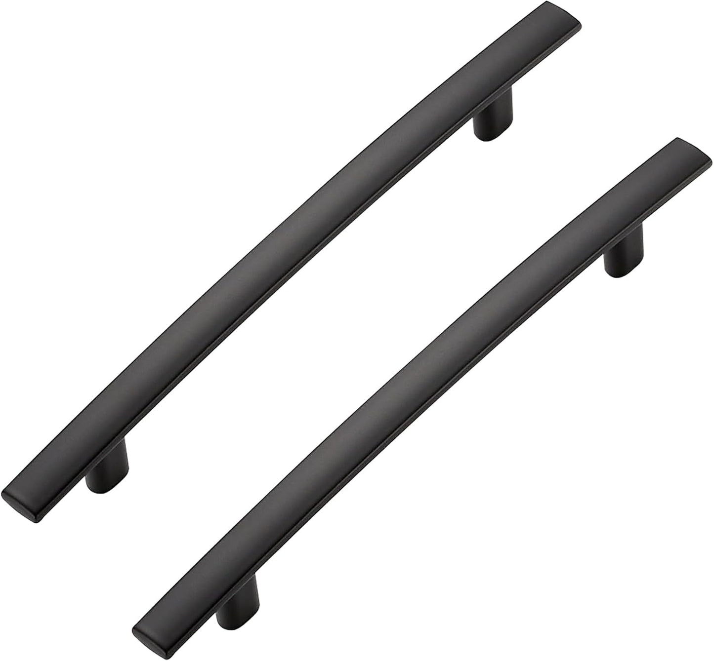 15 Pack Cabinet Handles 5" Hole Center - Curved Cabinet Pulls Black Drawer Pulls for Kitchen Cupboard Solid Hardware for Dresser Drawer Arch Hardware