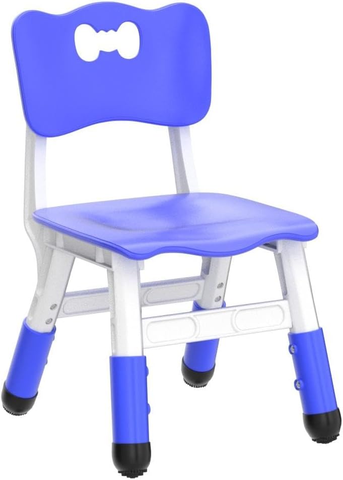 4 Piece Kids Chair Set 3 Levels Adjustable Stackable Kids Chairs Ideal for Playrooms, Schools, Daycares and Homes Washable and Easy to Clean Max Weight 220LB(Navy Blue4piece Set)