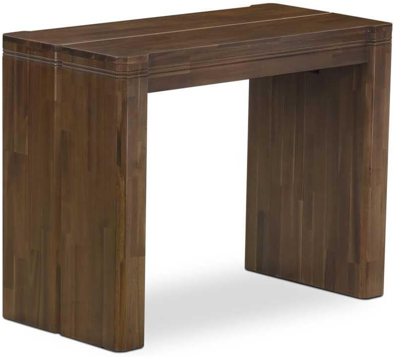 X07FO-BC8-18 - 10 Pieces Modern Dining Set contains an Extendable Rectangle Kitchen Table, 1 Coffee Table, 7 Dining Chairs and 1 Modern Bench, 39x120 Inch, Antique Walnut