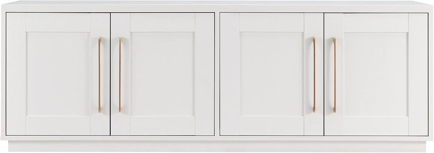 Henn&Hart Tillman Rectangular TV Stand for TV's up to 80" in, 68" Wide, White