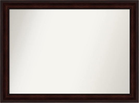 Amanti Art Silver Bathroom Mirror for Over Sink, 31x42 Classic Honey Silver Rectangle Vanity Mirror, X-Large Casual Frame, Hangs Horizonally and Vertically, Bathroom Wall Decor, Non-Beveled Edge