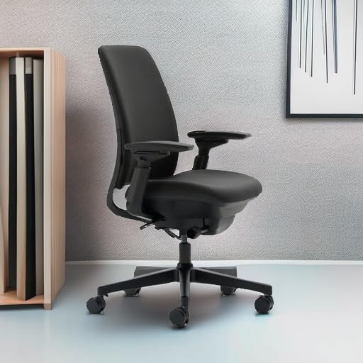 Steelcase Amia Office Chair - Most Comfortable Sit - 4 Points of Adjustability - Ergonomic Desk Chair - Upper Back Support - Adjustable Lumbar Support - Black Fabric