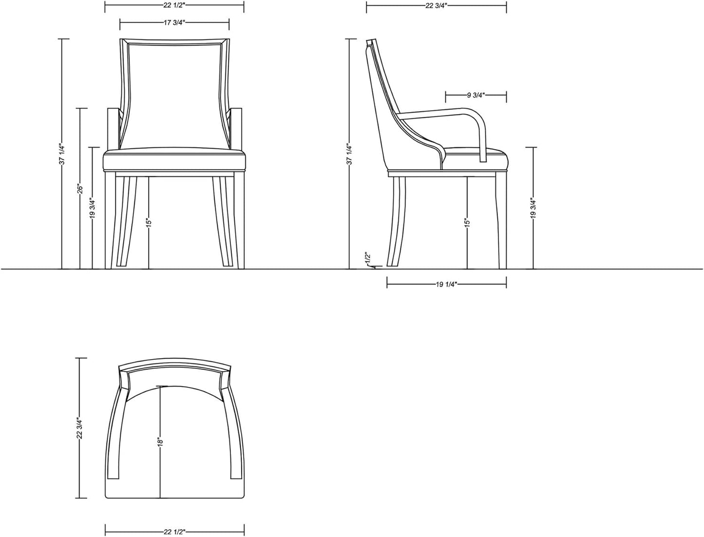 Manhattan Comfort Grand Faux Leather Dining Chairs with Arms, Padded Wingback Seat, Fine Rectangular Stitching and Solid Wood Frame, Set of 2, Tan