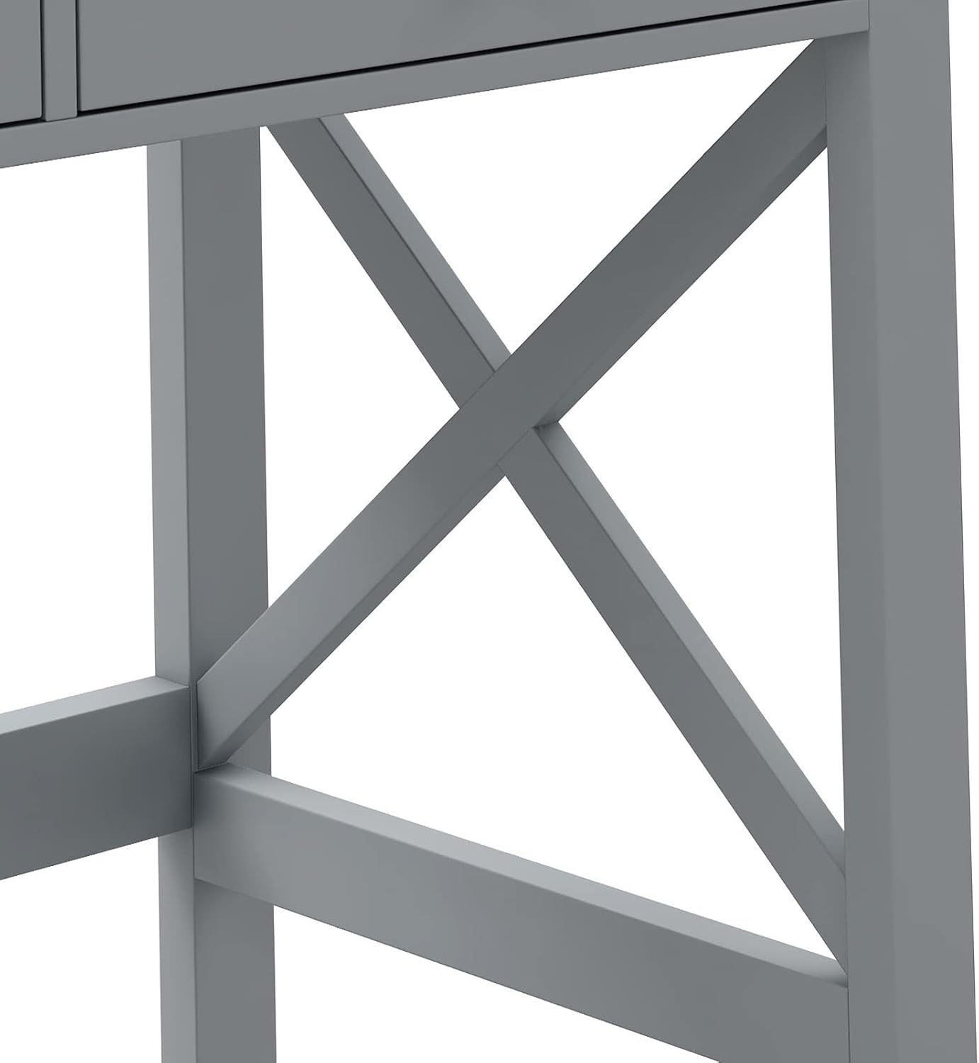 ChooChoo Home Office Desk Writing Computer Table Modern Design Desk with Drawers (Grey)