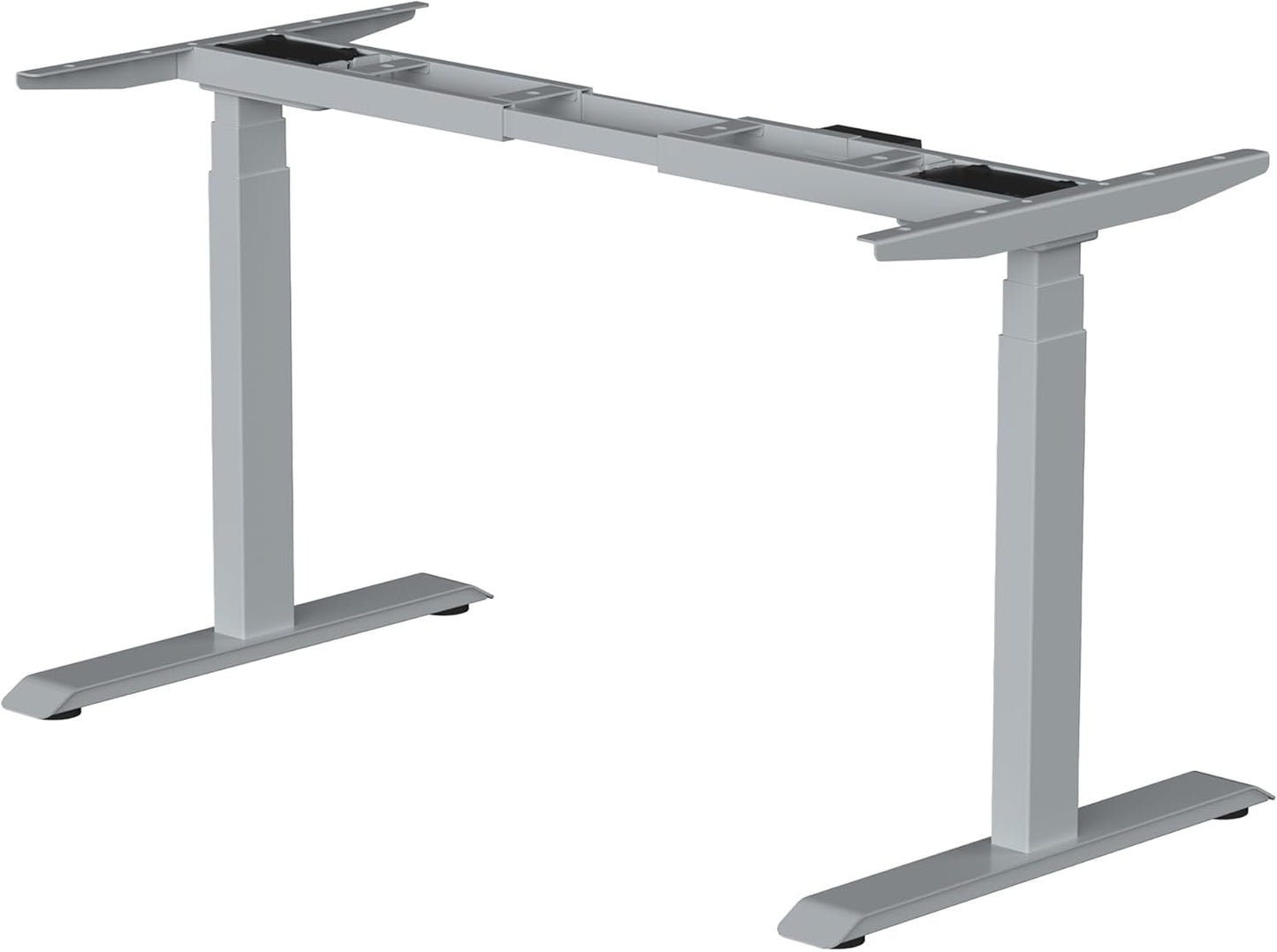 Fromann Dual Motor Electric Standing Desk Frame 3 Tier Legs Height Adjustable Handset with USB A+ C Ports Sit Stand up Desk Base for Home and Office (Grey)