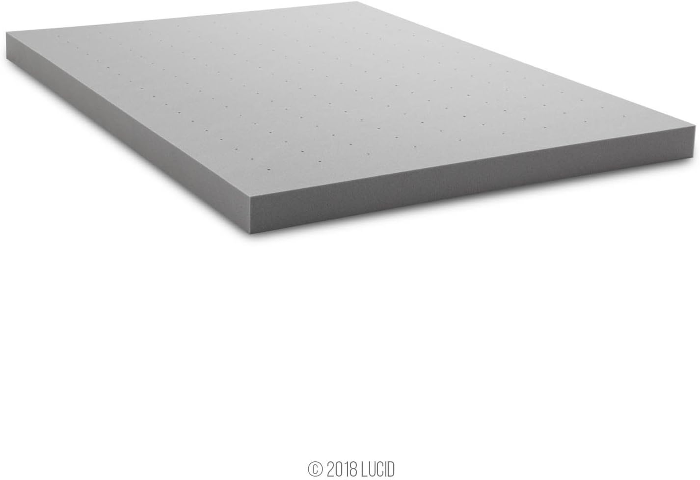 Lucid 4 Inch Bamboo Infused Memory Foam Mattress Topper - Twin Size – Cooling Ventilation – Pressure Relieving Bed Topper - Mattress Pad – CertiPur Certified