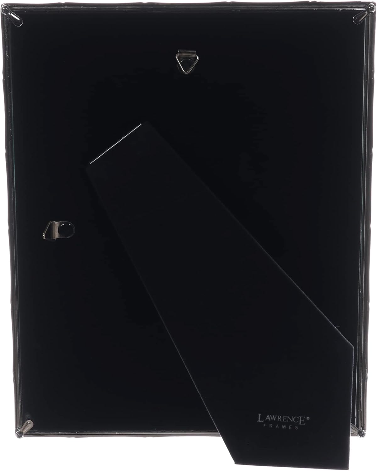 Lawrence Frames 8x10 Black Polished Metal Picture Frame with Bamboo Design, or 5x7 with Included Mat