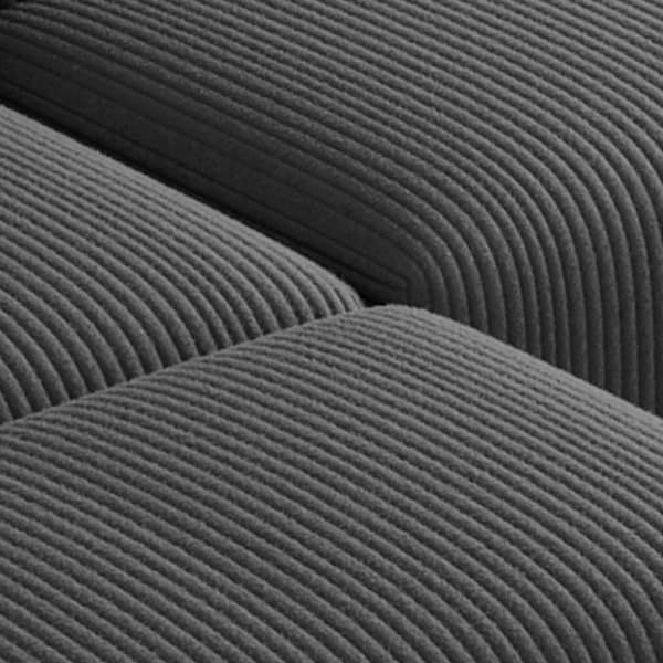 Acanva Convertible Modular Sectional Sofa with Movable Ottomans, Free Combination Corduroy Couch for Living Room Apartments, U-Shaped, Black