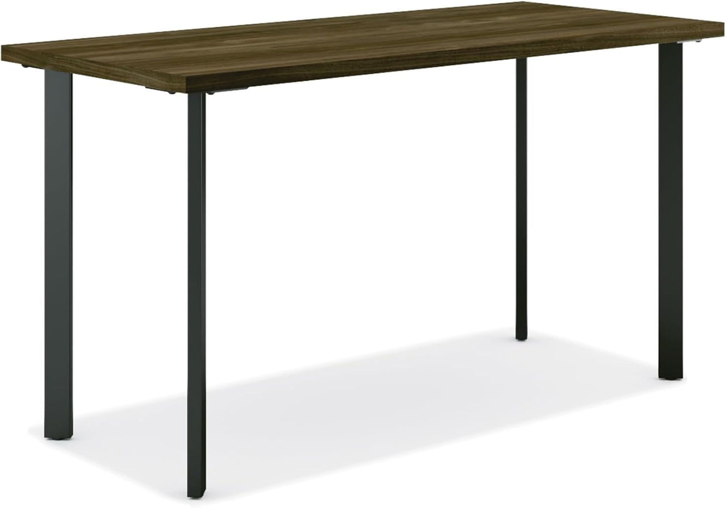 HON Coze Home Office Desks, Sturdy Table Computer Desk, 48", Walnut Top, Black Base