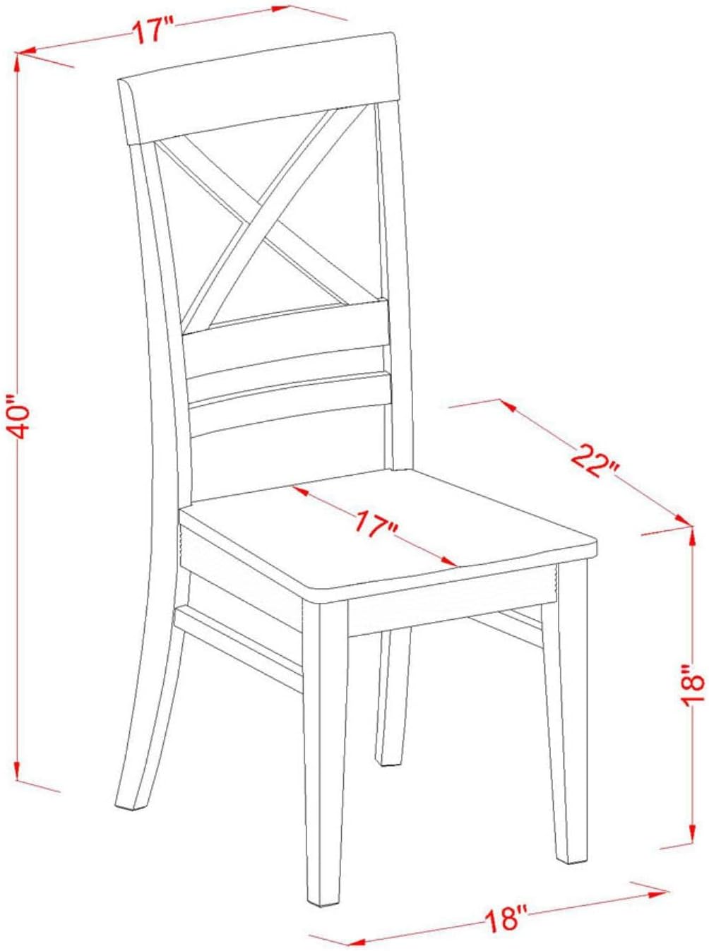 East West Furniture SUQU5-BCH-W 5 Piece Modern Dining Table Set Includes a Round Wooden Table with Dropleaf & Shelves and 4 Kitchen Dining Chairs, 42x42 Inch, Black & Cherry