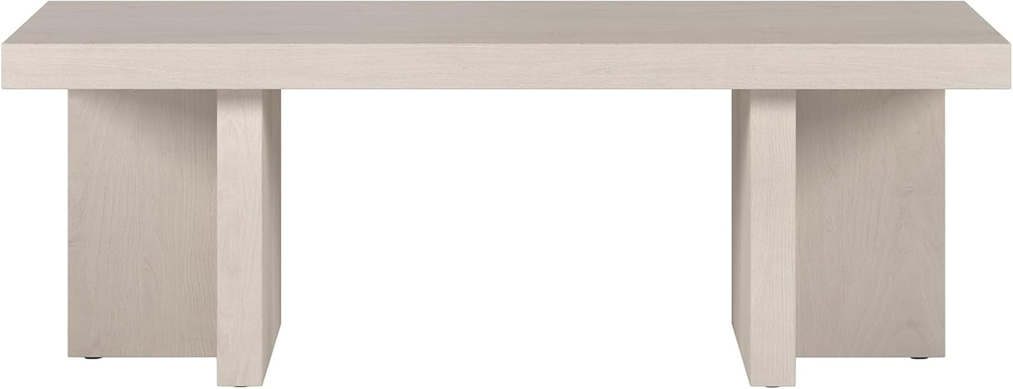 Henn&Hart Dimitra Coffee Table, 44" Wide, White