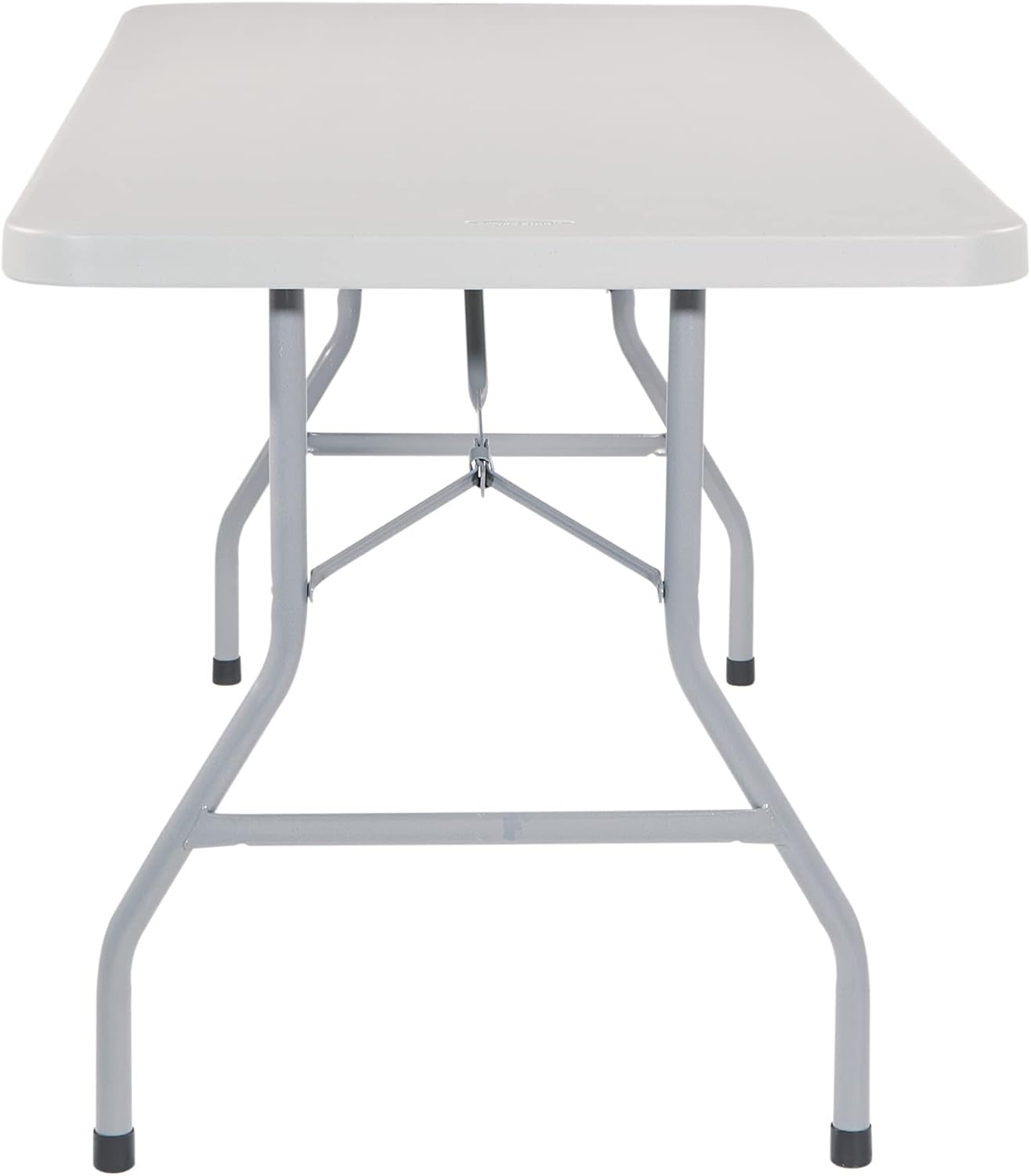Office Star Resin Multipurpose Rectangle Folding Table for Indoor or Outdoor Use, 5 Feet Light Gray