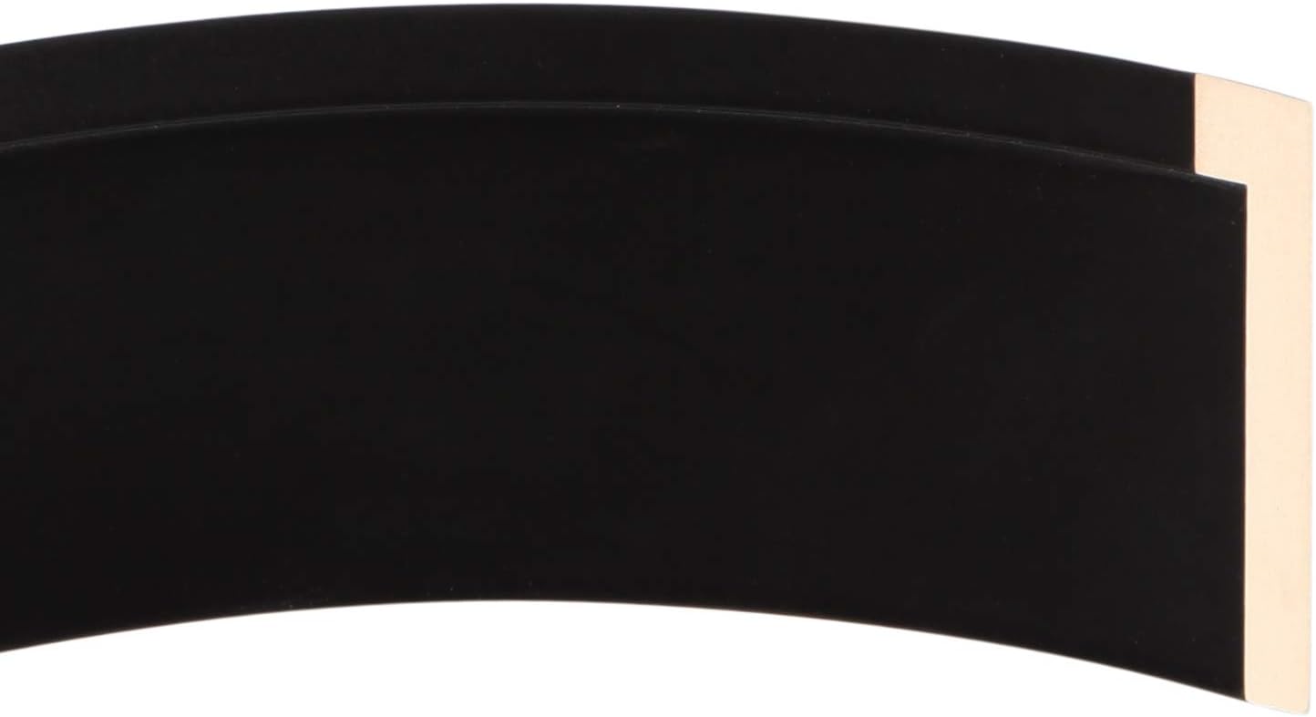 OVALCREST - Oval Wooden Beveled Wall Mirror for Home Decor, Bathroom, Vanity, Bedroom, Living Room, Hallway - London Style (Matte Black) 13.1 x 17.1