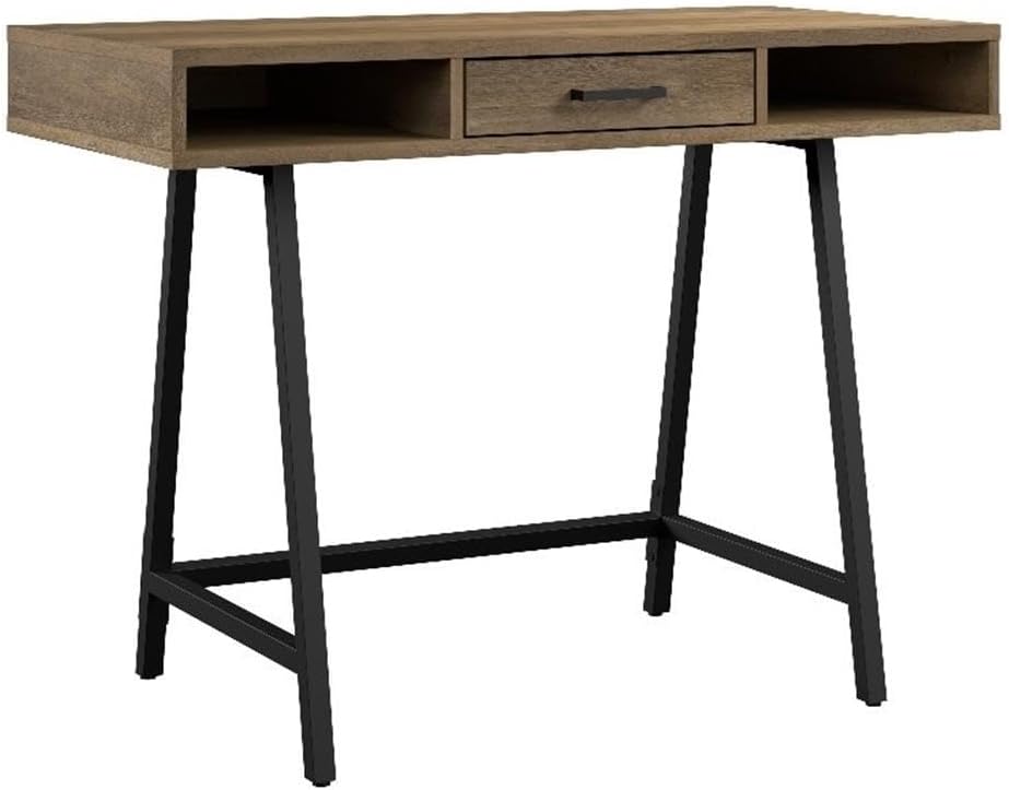 Bush Furniture Steele 40W Writing Desk in Reclaimed Pine | Computer Table for Home Office Workspace