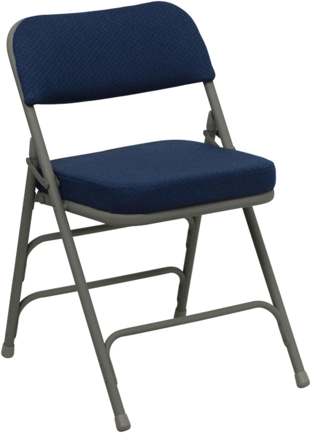 Flash Furniture Hercules Series Metal Folding Chairs with Cushioned Seat, Fabric Upholstered Event Chairs with 300-lb. Static Weight Capacity, Set of 4, Navy