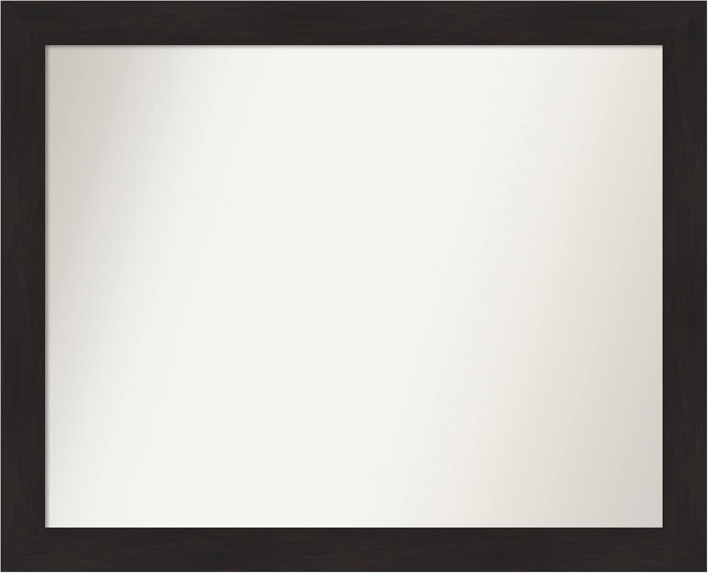 Amanti Art Brown Bathroom Mirror for Over Sink, 28x34 Furniture Espresso Rectangle Vanity Mirror, Large Casual Frame, Hangs Horizonally and Vertically, Bathroom Wall Decor, Non-Beveled Edge