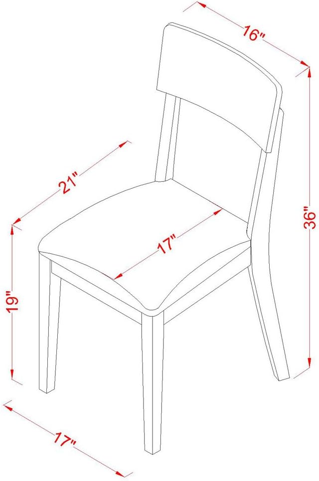 East West Furniture BOAD5-LWH-LC 5 Piece Dining Room Furniture Set Includes a Round Kitchen Table and 4 Faux Leather Upholstered Dining Chairs, 42x42 Inch, Linen White