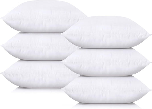 Utopia Bedding Throw Pillows (Set of 6, White), 12 x 20 Inches Pillows for Sofa, Bed and Couch Decorative Stuffer Pillow