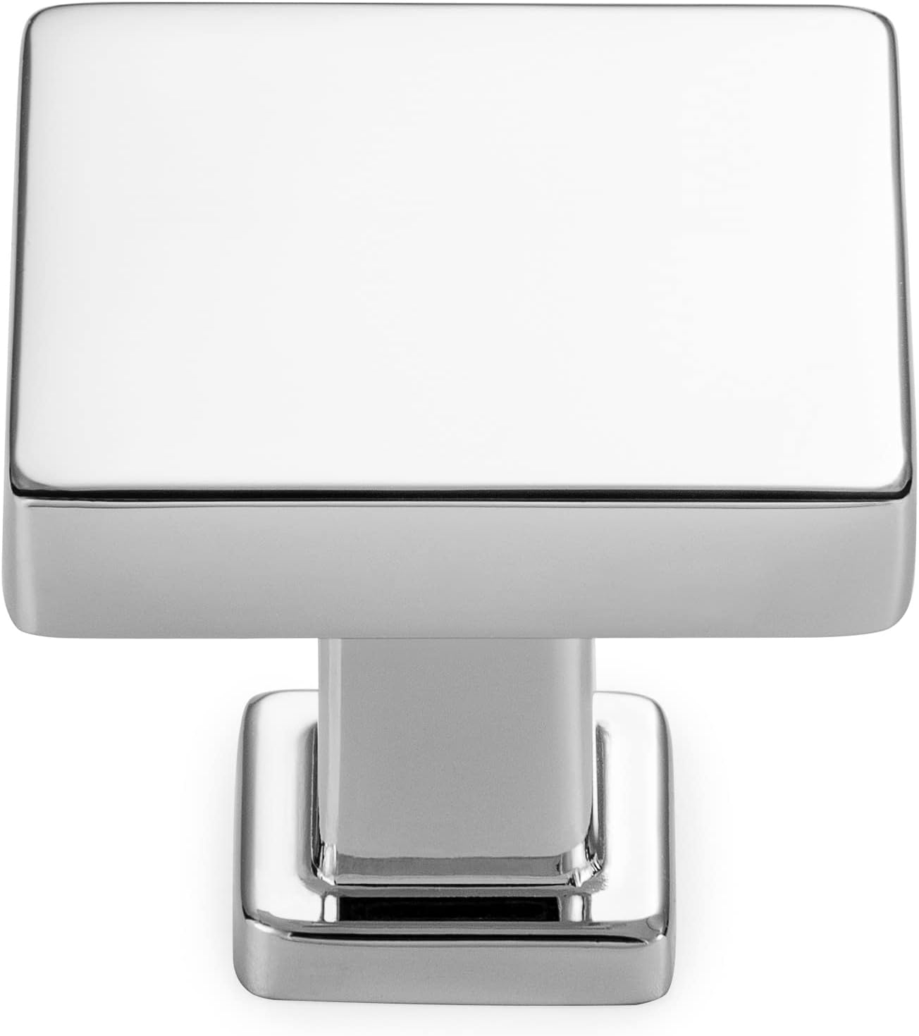 KOOFIZO 20 Pack Polished Chrome Cabinet Knobs Chrome Drawer Knobs K08 Square Single Hole Cabinet Pulls for Cabinets Drawer Dresser Cupboard Bedroom Closet Bathroom Vanity