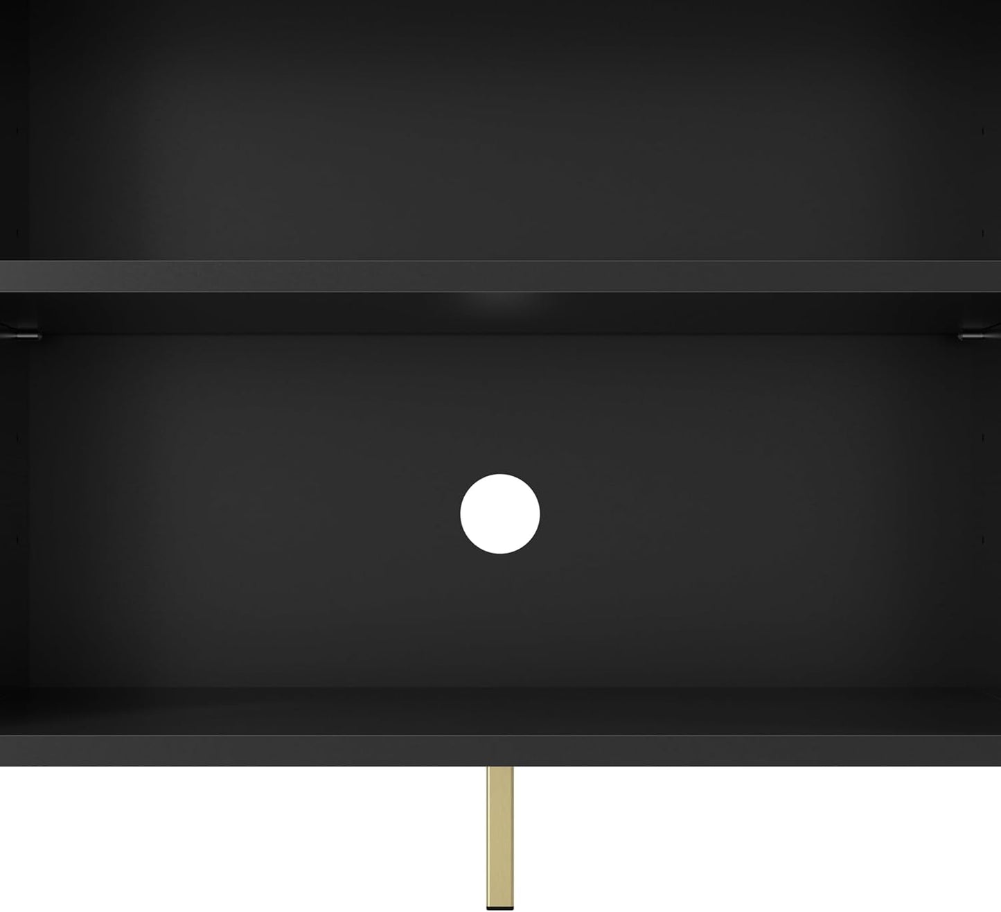 Bush Home Essence 58W TV Stand with Storage, Living Room Furniture, Essence Collection, Black Stipple