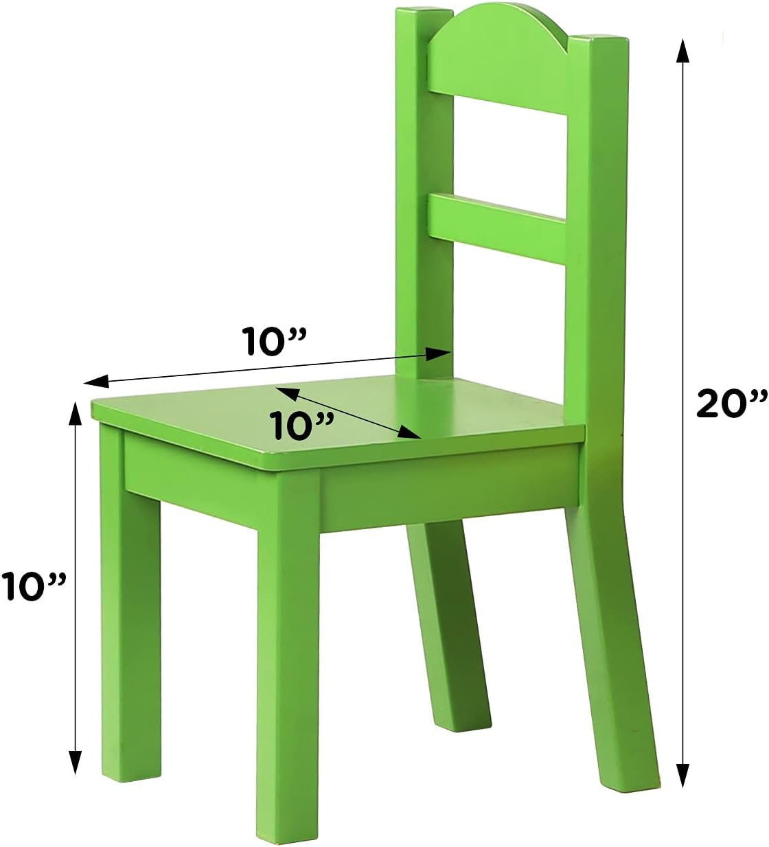 Humble Crew Kids Wooden Table and 4 Chairs Set, White/Pastels - Kids Table and Chair Set for Toddlers and Children for Arts, Crafts, and Snack Time - Sturdy, Durable Toddler Activity Table