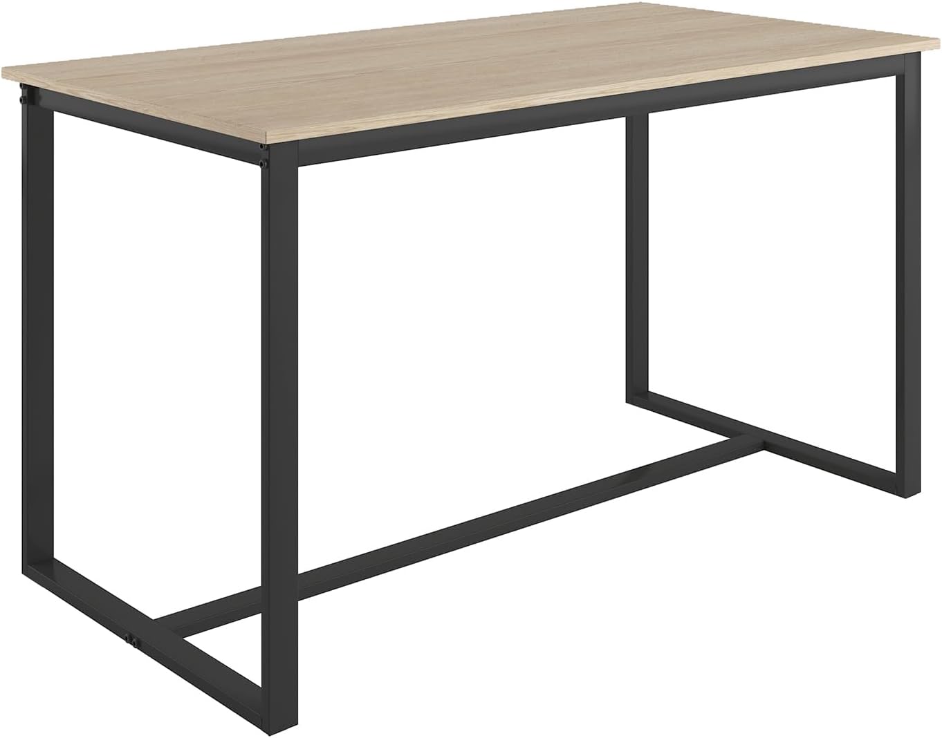 5-Piece Dining Table Set with 4 Chairs, 47.2" Kitchen Table Chairs Set of 4, Rectangular Industrial Style Dining Room Table Set with Backrest, Perfect for Small Space, Beige