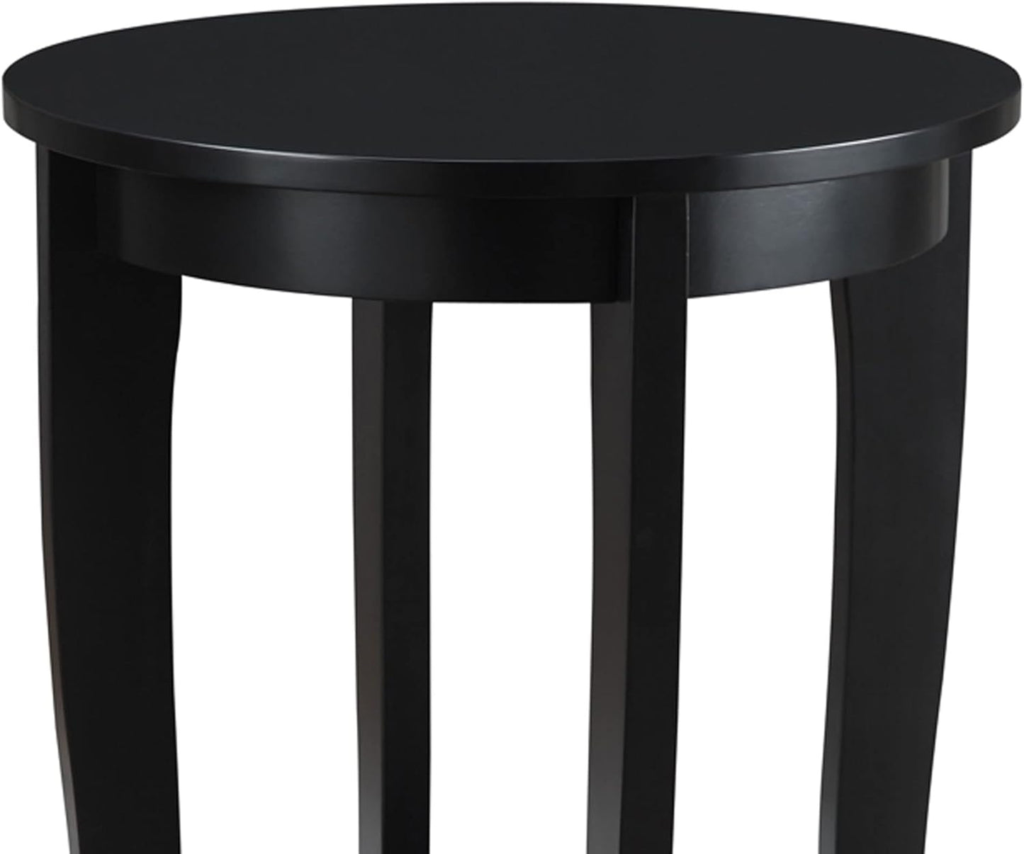 Convenience Concepts American Heritage Round End Table, Black