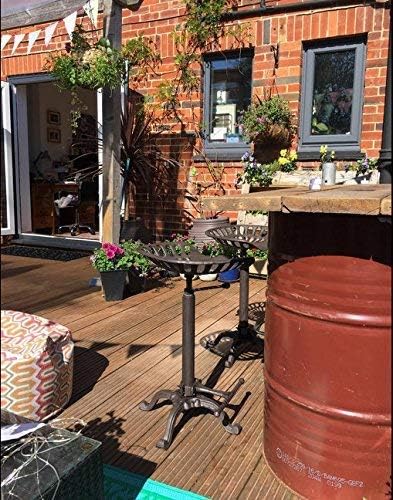 LOKKHAN Rustic Industrial Bar Stool - Cast Iron Tractor Seat - Adjustable Counter Height Swivel Breakfast Bar - Farmhouse Metal Stool - 19.7-26.8 Inch Seat Height