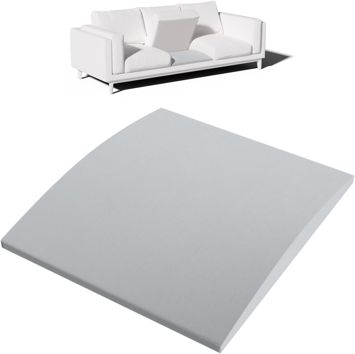 Couch Cushion Support for Sagging Seat – 1 Pack 20x20x2 Inch Sofa Cushion Board Saver & Replacement Insert for Saggy Couch or Chair, Quick No-Tool Install with 40D Memory Foam