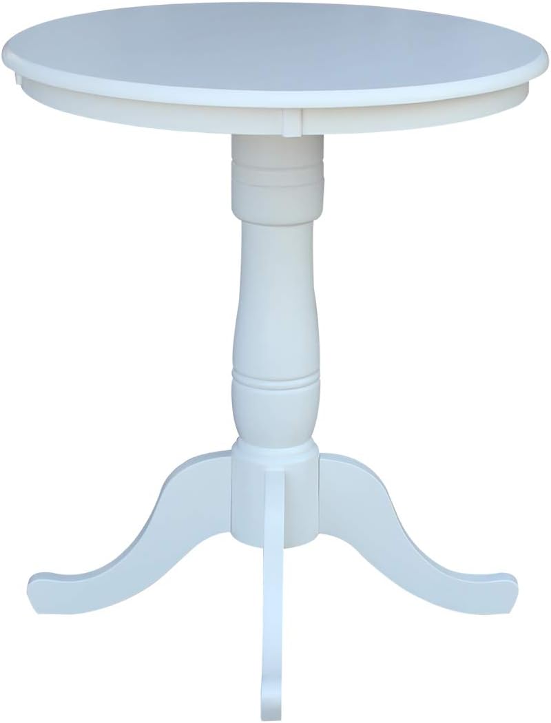 Whitewood Industries International Concepts 30" Round Top Pedestal Table, White