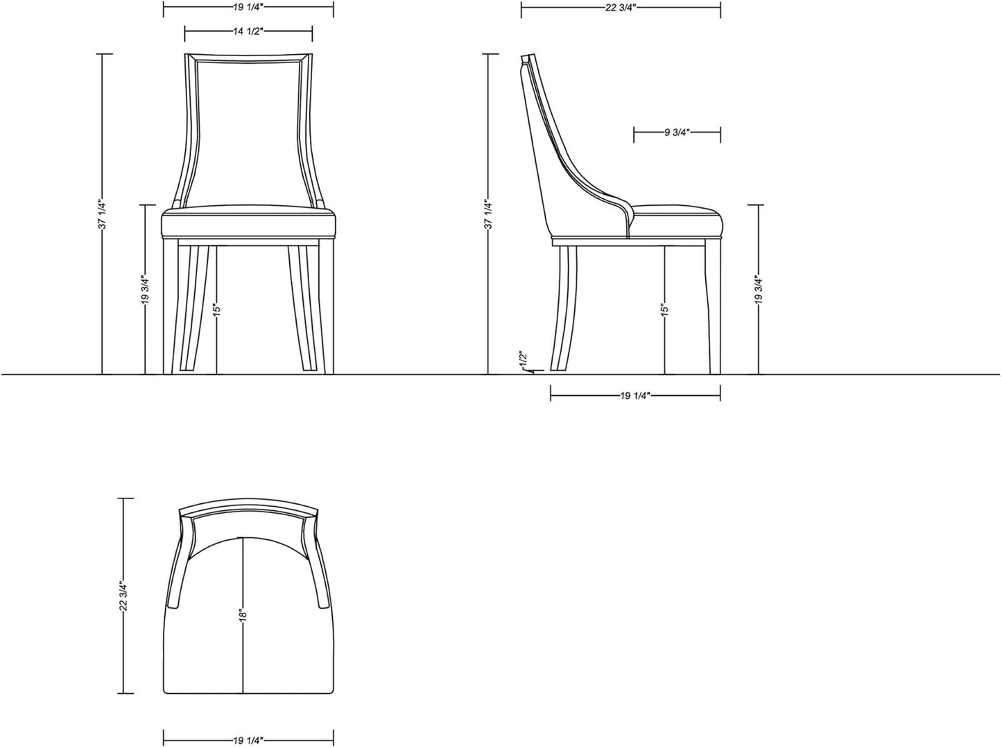 Manhattan Comfort Grand Avenue Faux Leather Dining Chairs, Parsons Accent Furniture with Padded Wingback Seat and Solid Beech Wood Frame, Set of 2, Tan