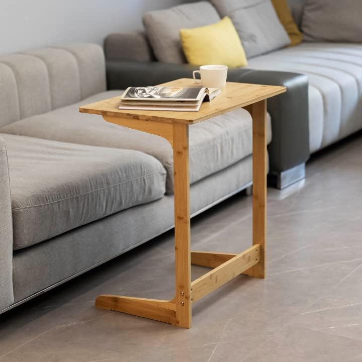 Forevich Tv Tray Table End Couch Table Snack Desk Sofa Side Table Office Furniture L Shape Natural