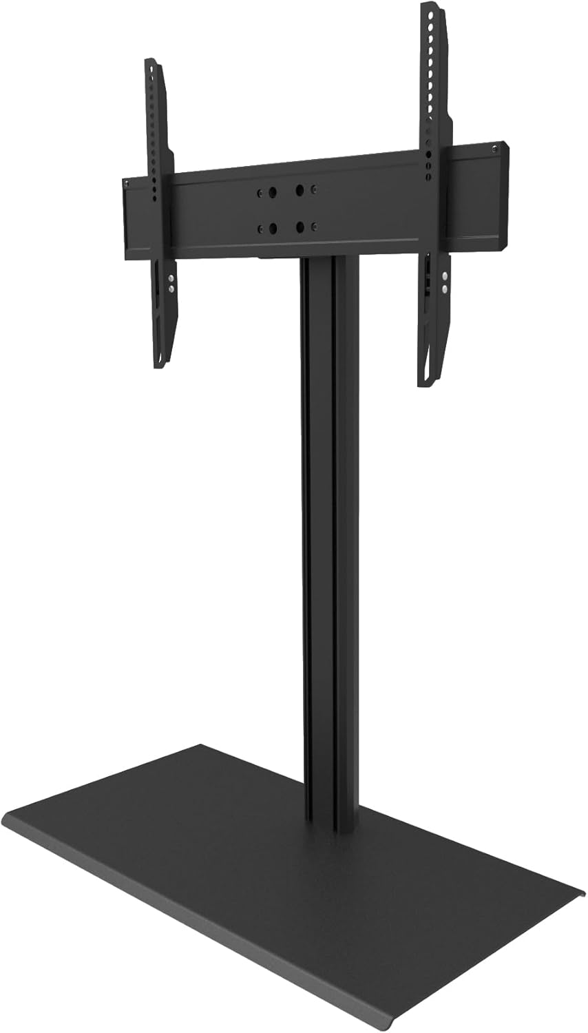 Kanto TTS140 Tabletop TV Stand for 40" to 90" TVs | Supports up to 125 lb | Height Adjustable | Swivels up to 32° | Tilts -5° | Black