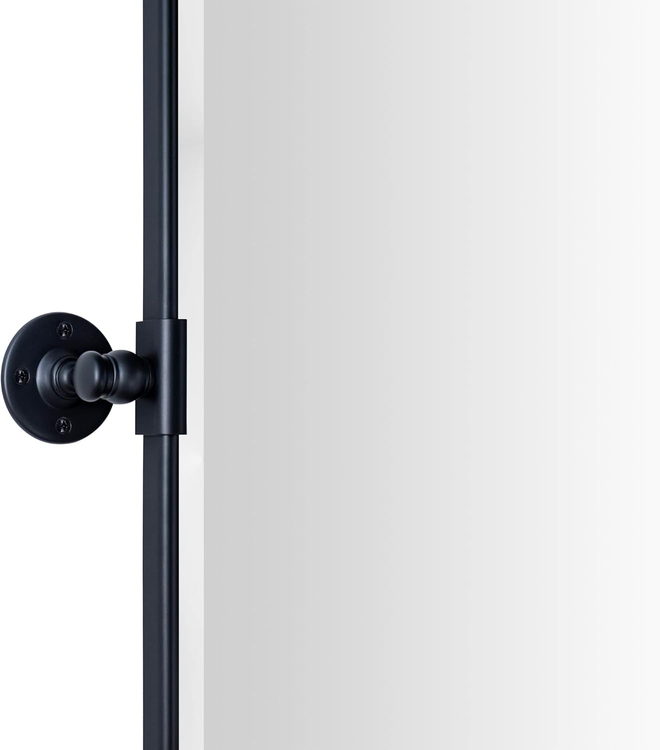 TEHOME 40x30'' Pivoting Bathroom Vanity Mirror Large Matt Black Metal Framed Rectangle Tilting Beveled Vanity Mirrors for Wall, Horizontal Hanging