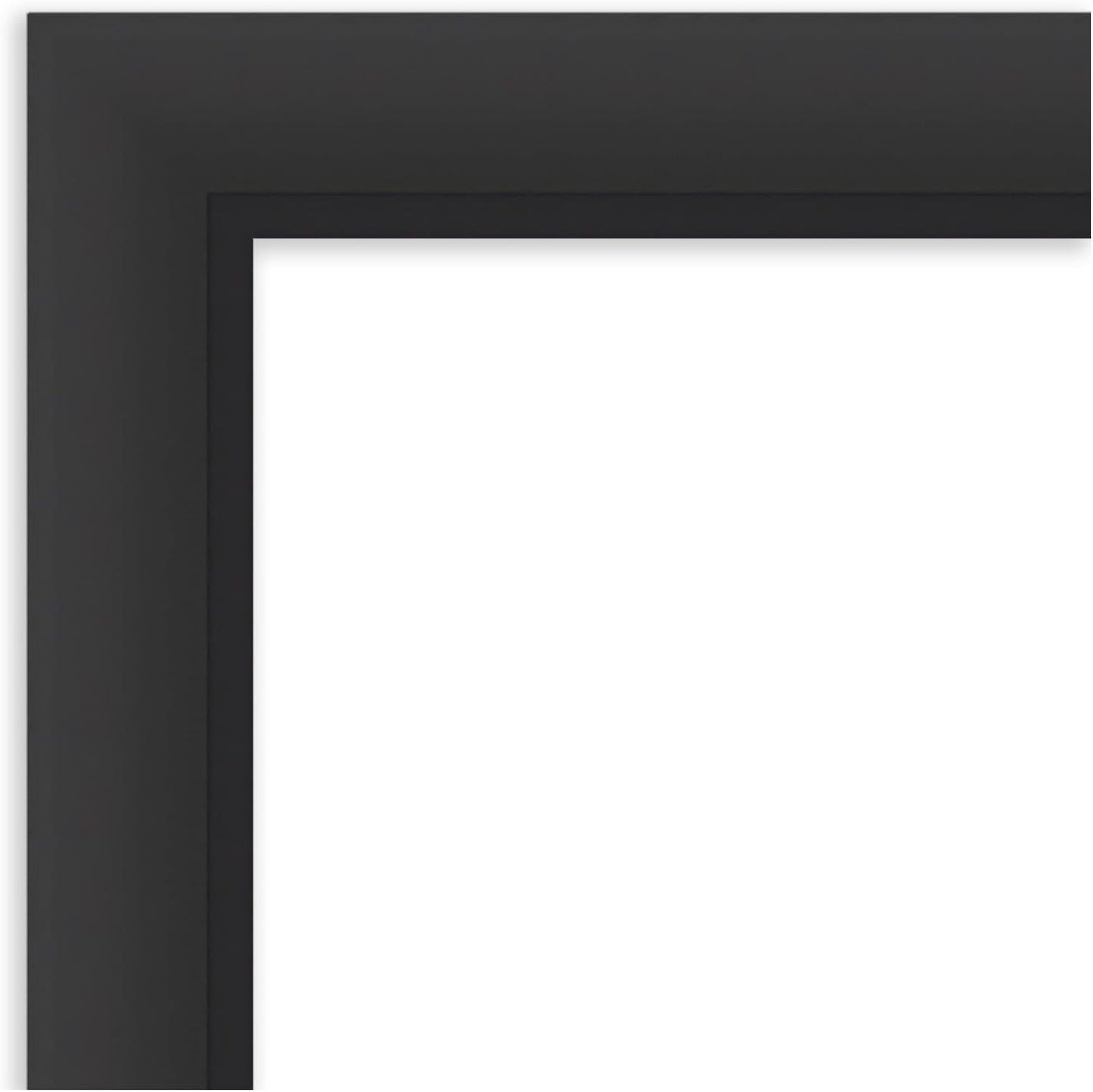 Amanti Art Black Bathroom Mirror for Over Sink, 26x22 Sloped Black Rectangle Vanity Mirror, Small Modern Contemporary Frame, Hangs Horizonally and Vertically, Bathroom Wall Decor, Beveled Edge
