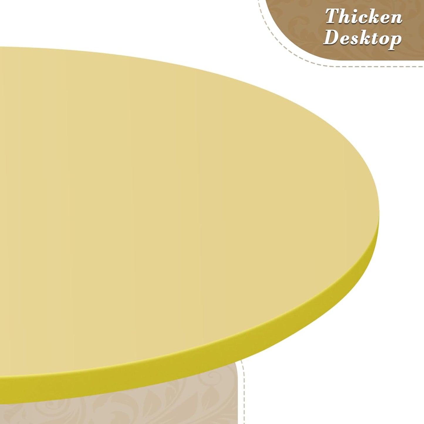 Athena Collection Modern Bar Table Round Top Height Adjustable, Tall Bistro Pub Cocktail Table Height Top and Sturdy Base, Suitable for Home Kitchen Pub Restaurant Outdoor, Yellow