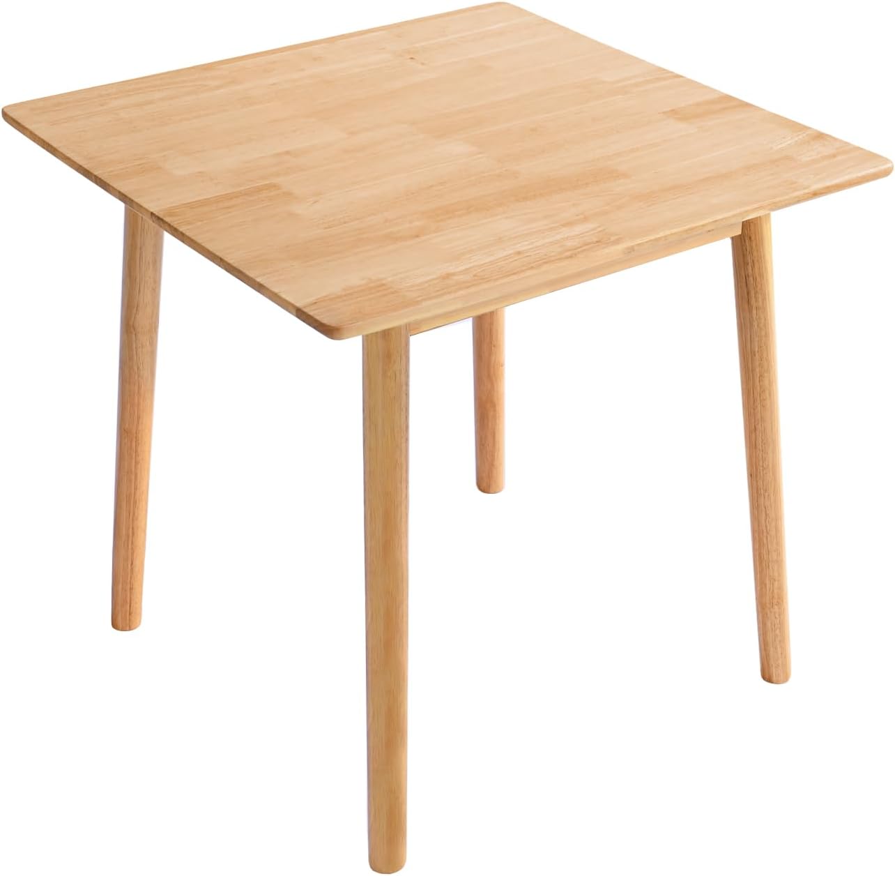 DELAVIN 29.5" Solid Wood Dining Table, Square Kitchen Desk, Modern Dining Table, Cafe Table for Living Room Dining Room, Easy Assembly, Natural