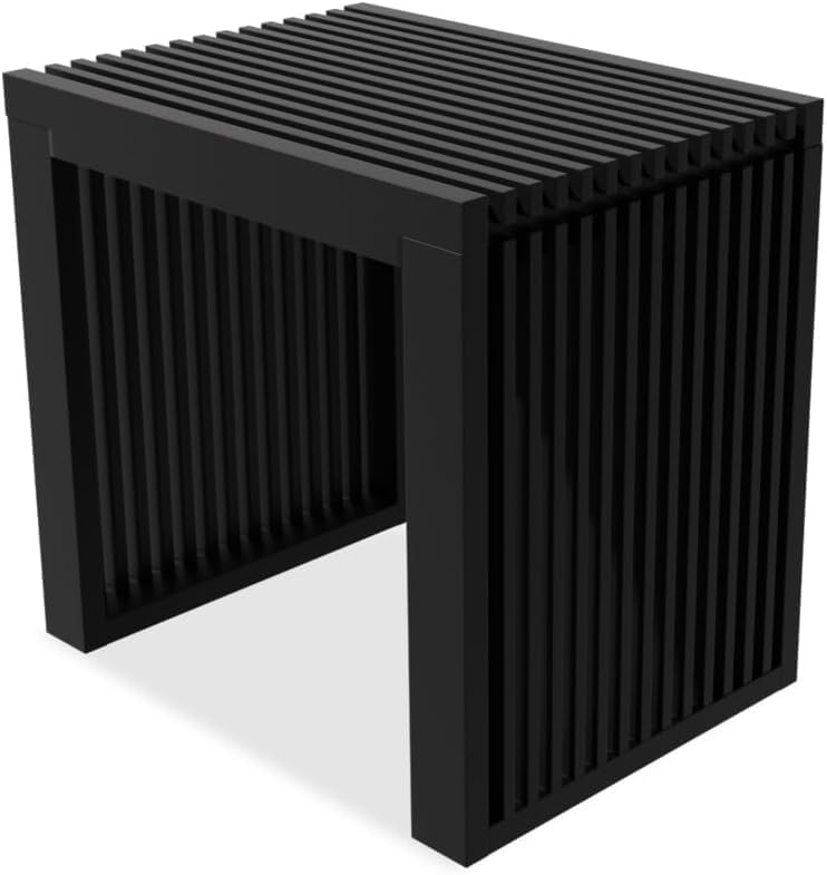 Small Bamboo Dining Bench, 17inch Farmhouse Decor Indoor Kitchen Table Bench, Entryway Shoe Rack Bench, Outdoor Bench, Solid Bamboo Benches for Living Room, Hallway, Bedroom, Bathroom