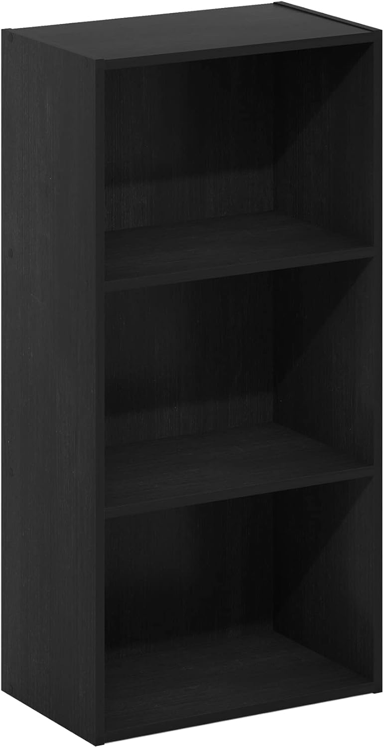 Furinno Luder 3-Tier Open Shelf Bookcase, Blackwood