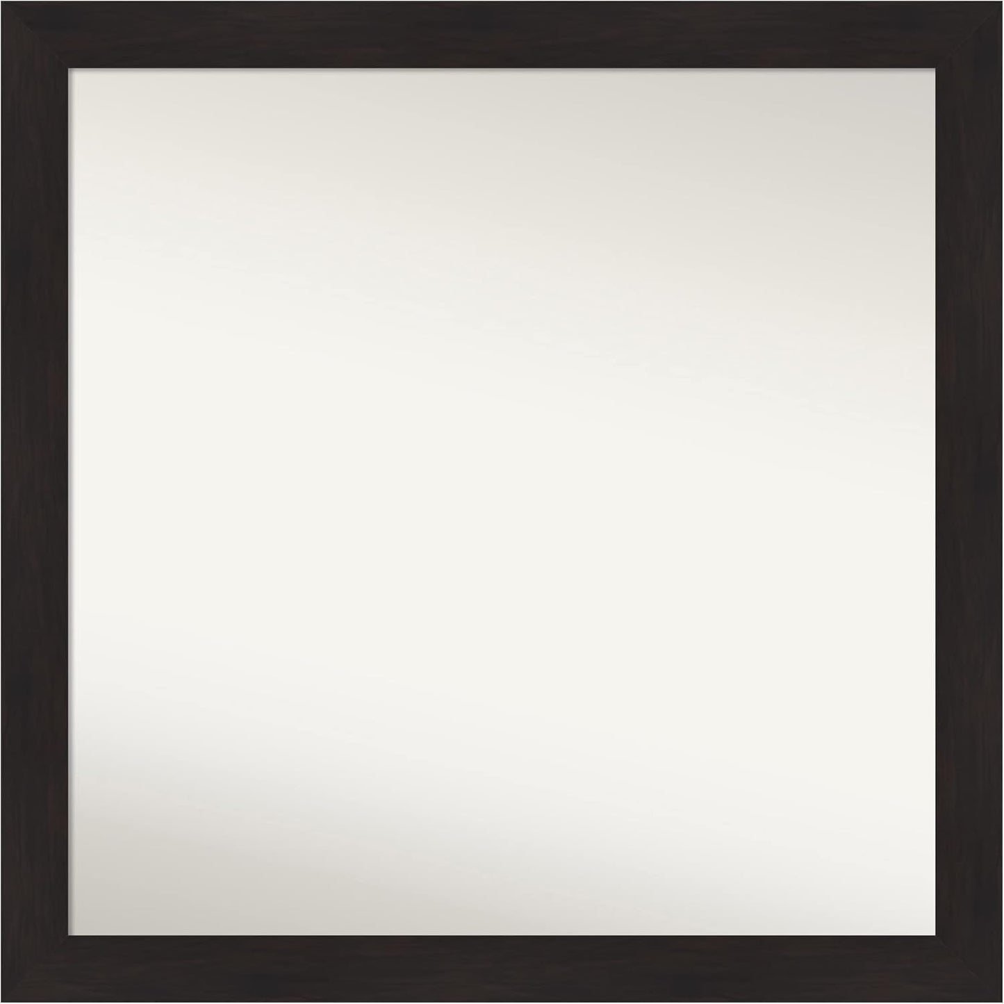 Amanti Art Brown Bathroom Mirror for Over Sink, 32x32 Furniture Espresso Square Vanity Mirror, Large Casual Frame, Hangs Horizonally and Vertically, Bathroom Wall Decor, Non-Beveled Edge from WI, USA