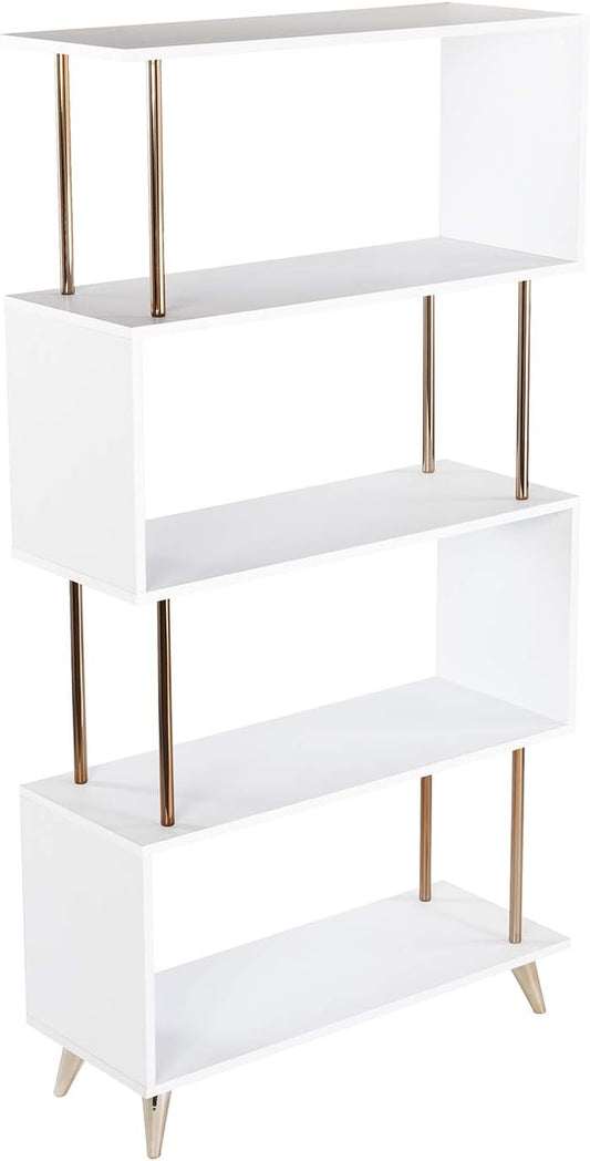 SEI Furniture Beckerman Bookcase, Gold (AMZ9753ZH)