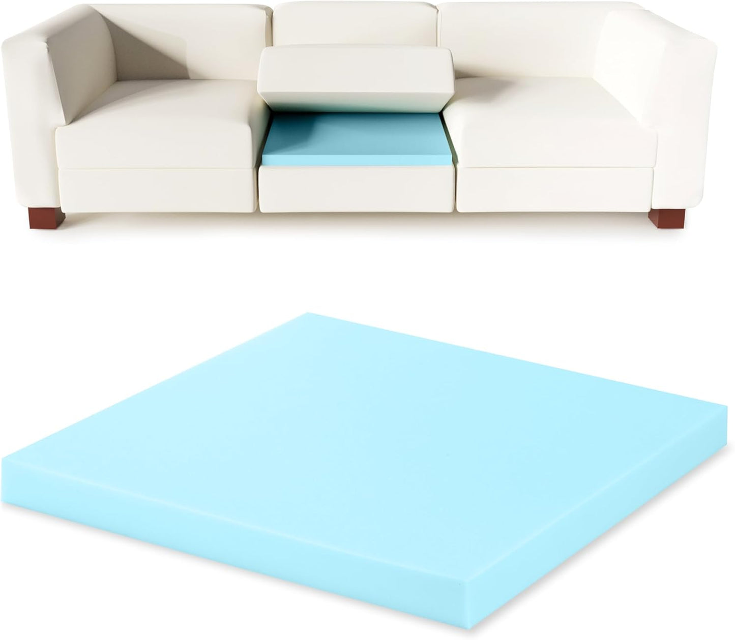 Tromlycs Couch Cushion Support for Sagging Sofa Support Seat Under Cushion 22x22 inch Sag Repair Furniture Blue, Set of 1