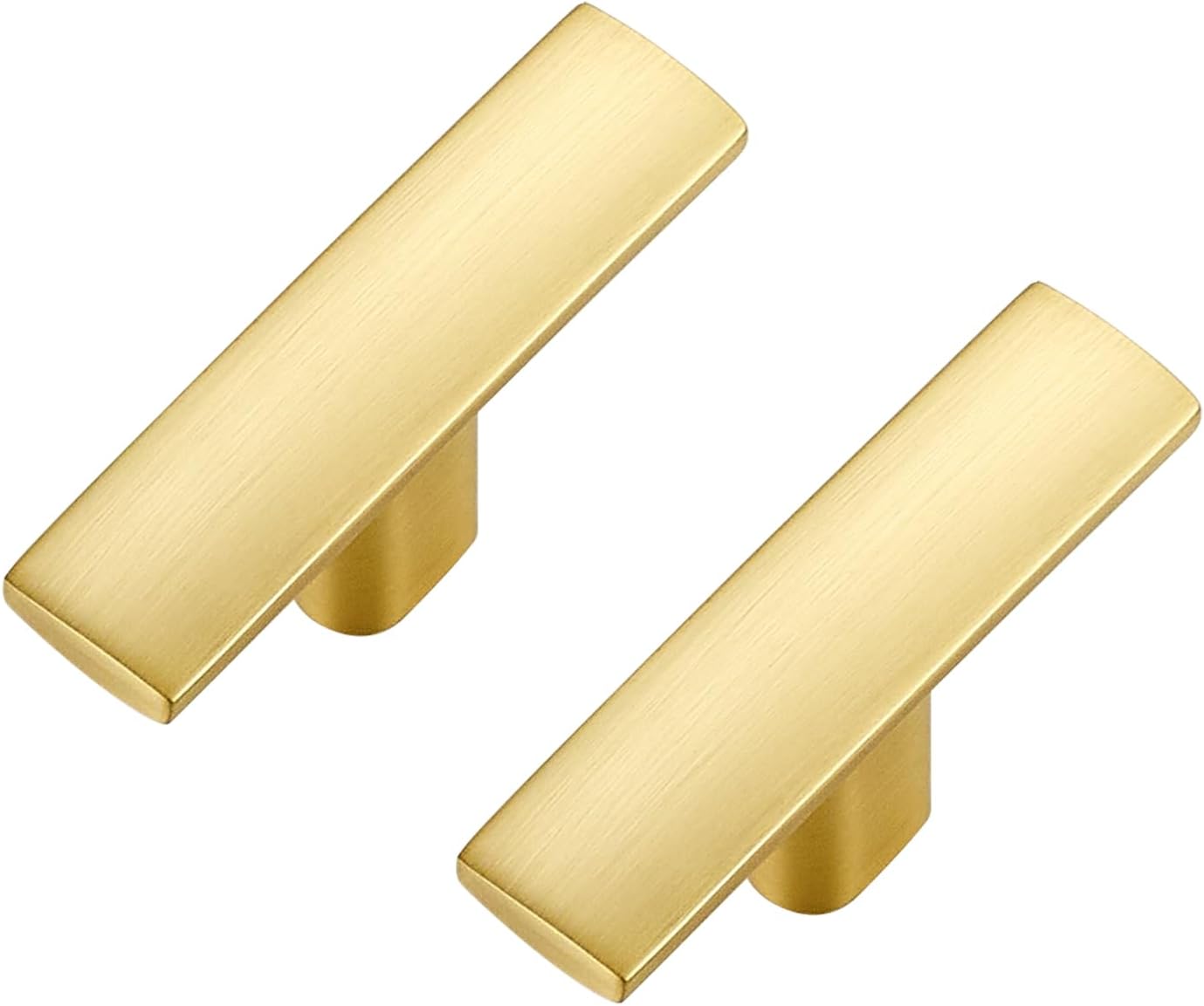 30 Pack Cabinet Handles Single Hole - Curved Cabinet Knobs Brushed Brass Drawer Pulls for Kitchen Cupboard Solid Pulls for Dresser Drawer Arch Closet Hardware